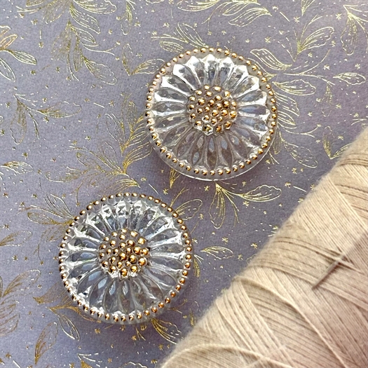 KRYSTAL SOLSIKKEKNAP 22 MM fra Fine Detail